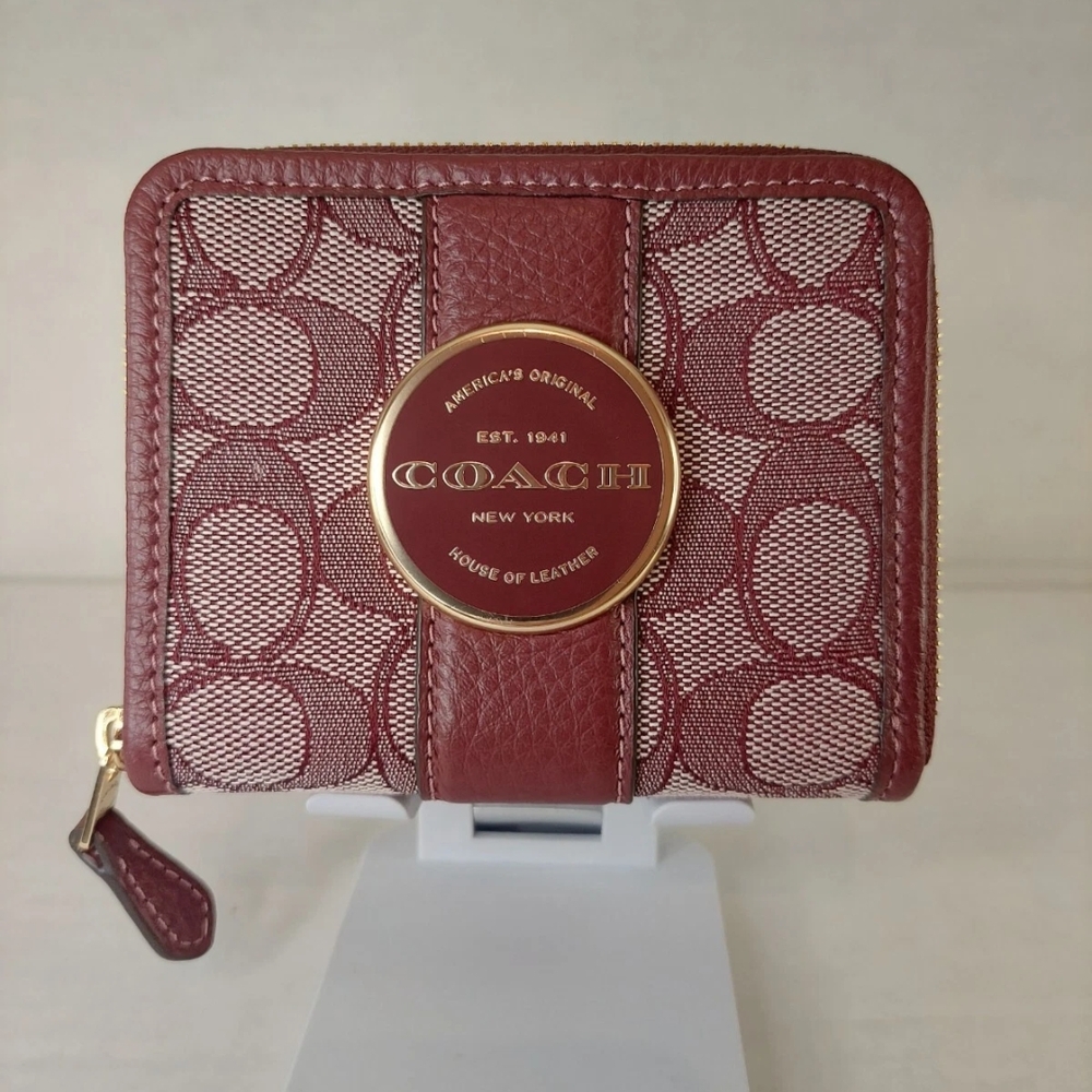 Coach Burgundy Signature Wallet